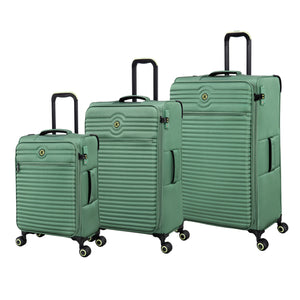 Circulator 3 Piece Softside 8 Wheel Expandable Spinner Luggage Set (Hedge Green)