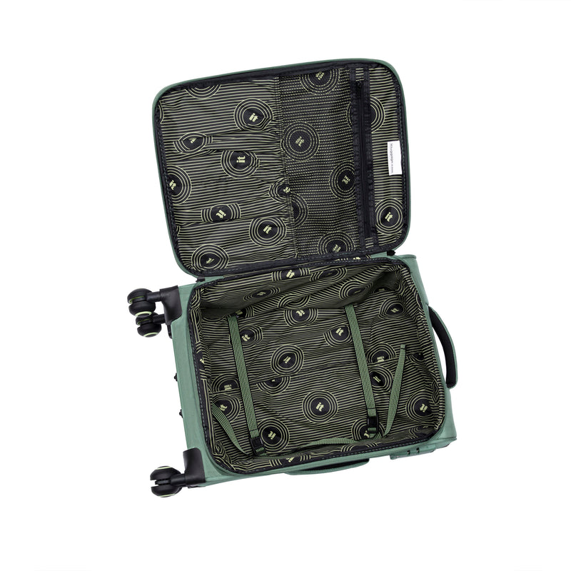 Circulator 3 Piece Softside 8 Wheel Expandable Spinner Luggage Set (Hedge Green)