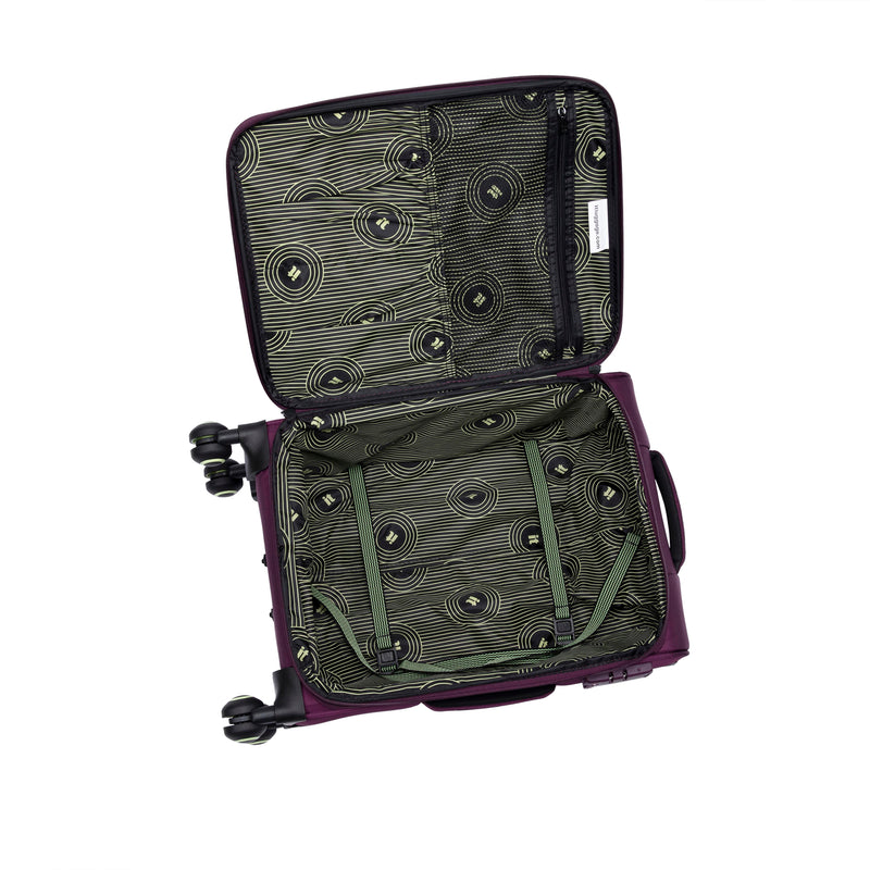 Circulator 22" Softside Carry-On 8 Wheel Expandable Spinner (Italian Plum)