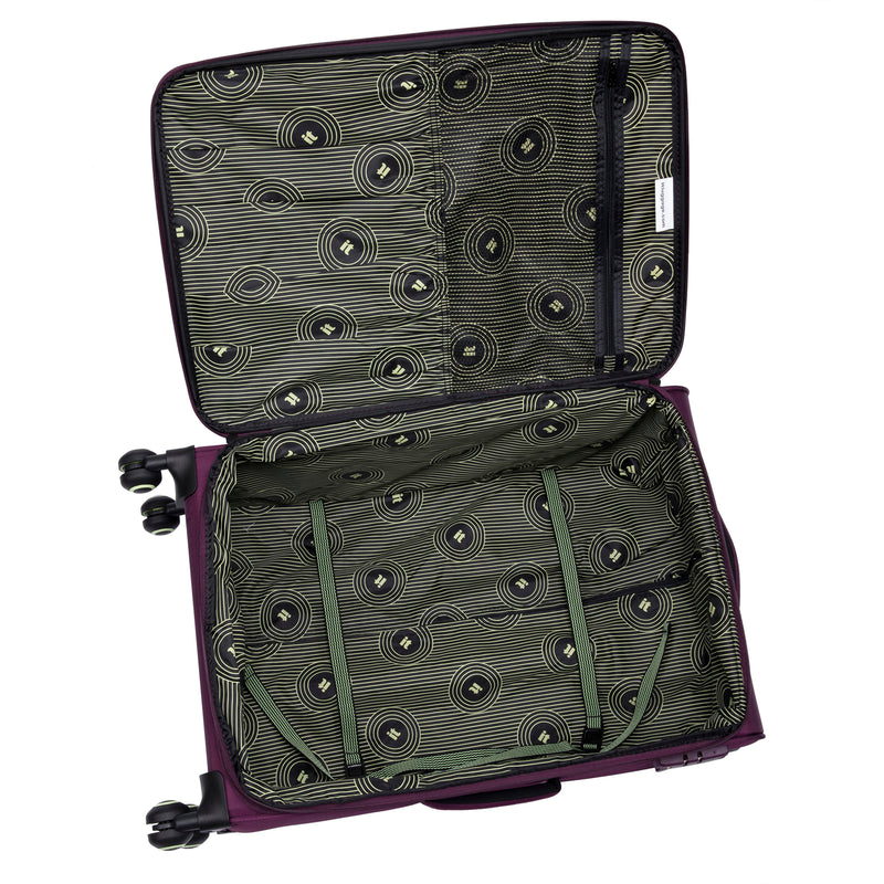 Circulator 28" Softside Checked 8 Wheel Expandable Spinner (Italian Plum)