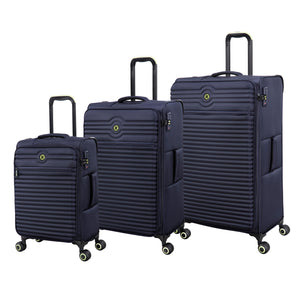 Circulator 3 Piece Softside 8 Wheel Expandable Spinner Luggage Set (Maritime Blue)