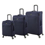Circulator 3 Piece Softside 8 Wheel Expandable Spinner Luggage Set (Maritime Blue)