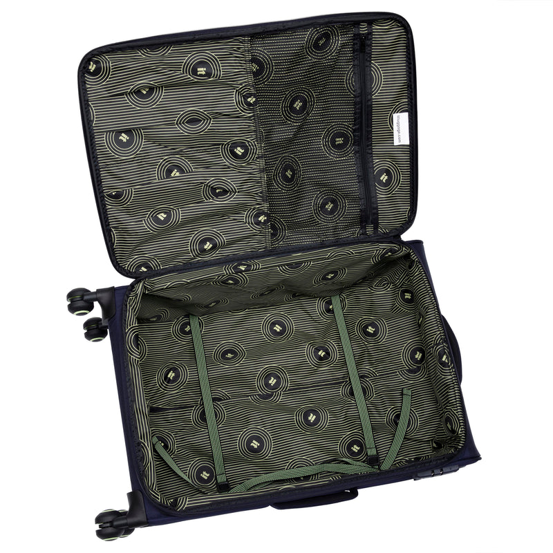 Circulator 32" Softside Checked 8 Wheel Expandable Spinner (Maritime Blue)