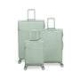 Lustrous Luxe 3 Piece Softside 8 Wheel Spinner Set (Desert Sage)