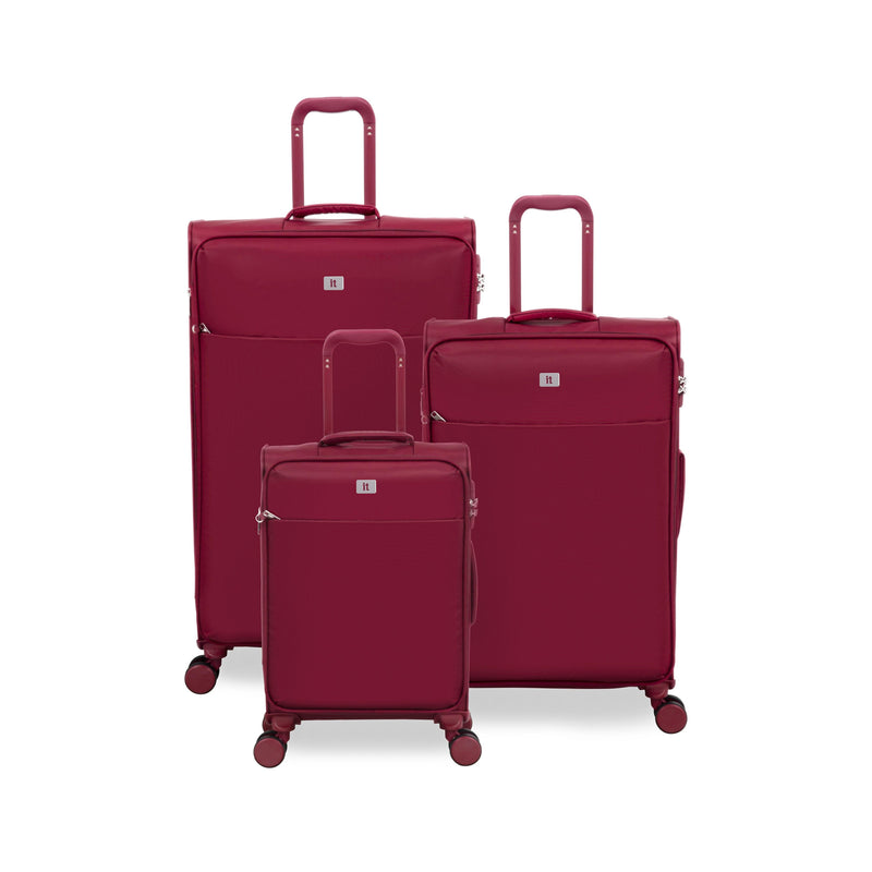 Lustrous Luxe 3 Piece Softside 8 Wheel Spinner Set (French Port)