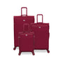 Lustrous Luxe 3 Piece Softside 8 Wheel Spinner Set (French Port)
