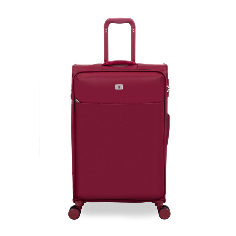 Lustrous Luxe 28" Softside Checked 8 Wheel Spinner (French Port)