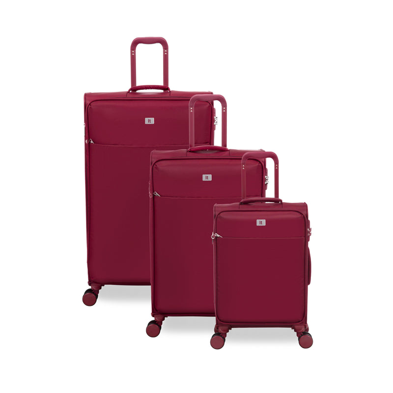 Lustrous Luxe 3 Piece Softside 8 Wheel Spinner Set (French Port)