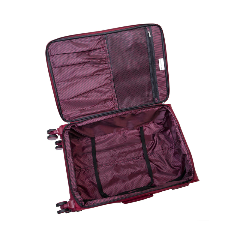 Lustrous Luxe 32" Softside Checked 8 Wheel Spinner (French Port)