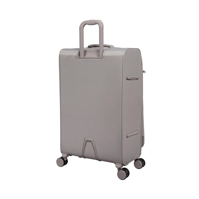 Lustrous Luxe 32" Softside Checked 8 Wheel Spinner (Moon Rock)