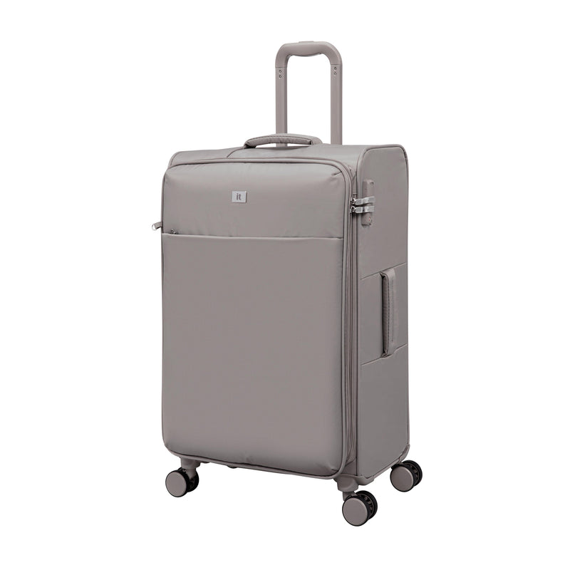 Lustrous Luxe 28" Softside Checked 8 Wheel Spinner (Moon Rock)