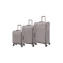 Lustrous Luxe 3 Piece Softside 8 Wheel Spinner Set (Moon Rock)