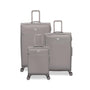 Lustrous Luxe 3 Piece Softside 8 Wheel Spinner Set (Moon Rock)