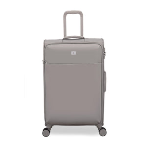 Lustrous Luxe 28" Softside Checked 8 Wheel Spinner (Moon Rock)