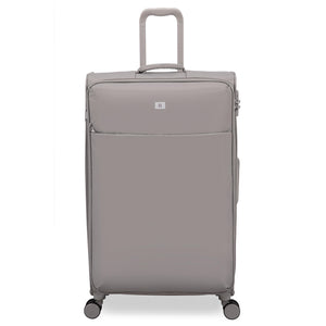 Lustrous Luxe 32" Softside Checked 8 Wheel Spinner (Moon Rock)