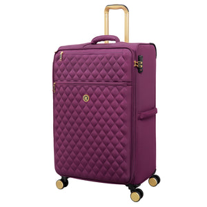 Glimmering 32" Softside Checked 8 Wheel Spinner (Amaranth)