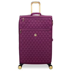 Glimmering 32" Softside Checked 8 Wheel Spinner (Amaranth)