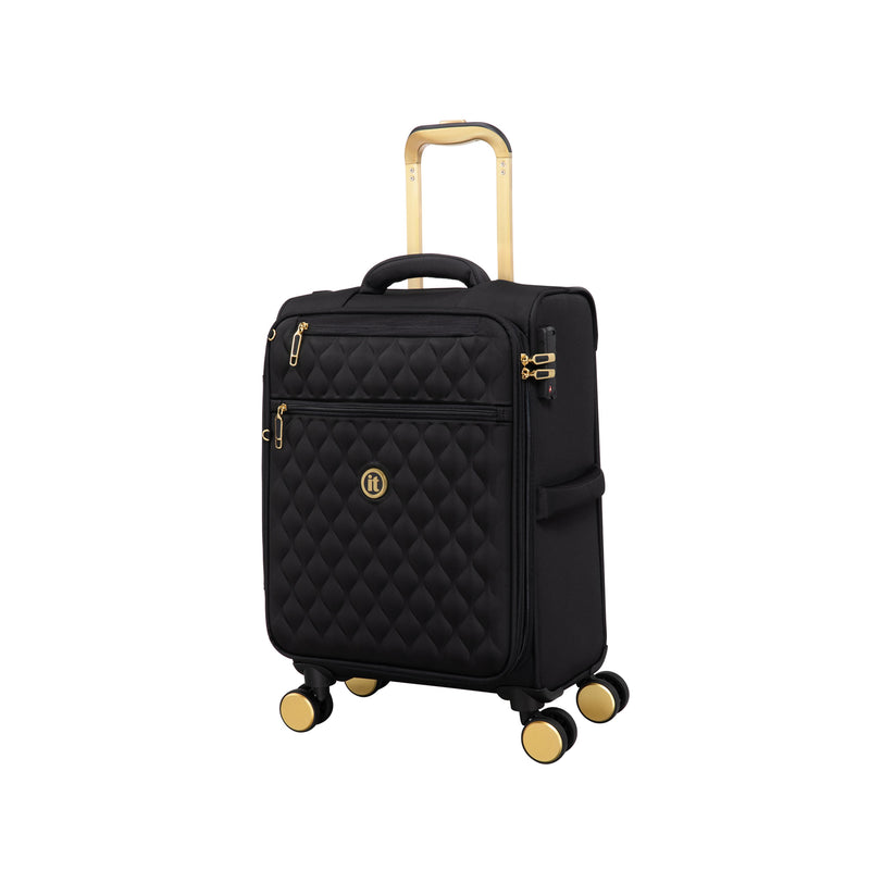 Glimmering 22" Softside Carry-On 8 Wheel Spinner (Black)