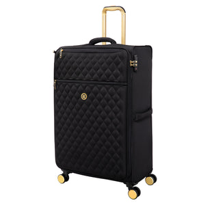 Glimmering 32" Softside Checked 8 Wheel Spinner (Black)