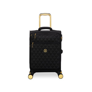 Glimmering 22" Softside Carry-On 8 Wheel Spinner (Black)