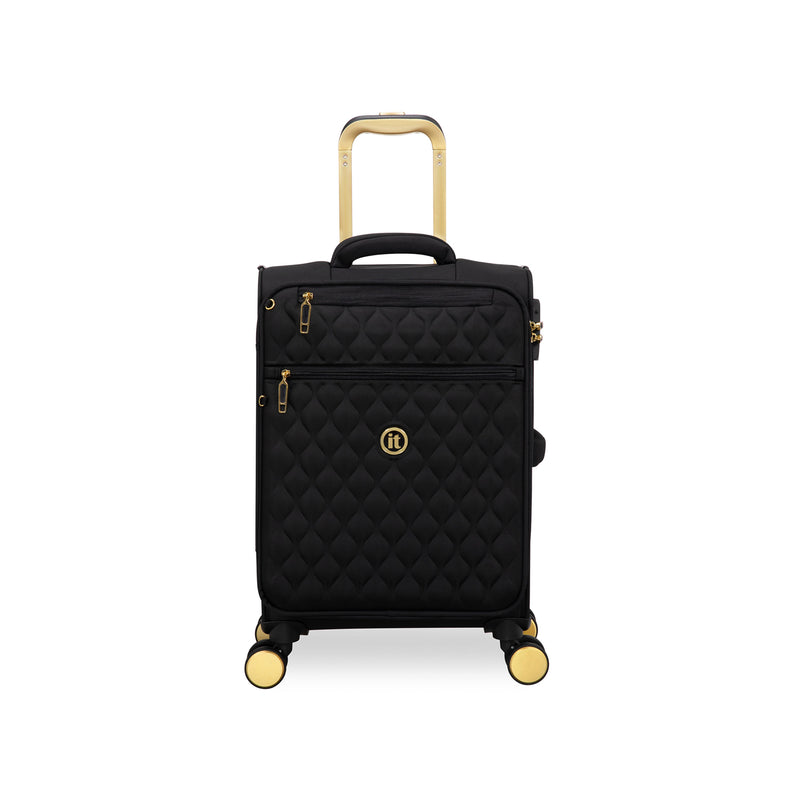 Glimmering 22" Softside Carry-On 8 Wheel Spinner (Black)