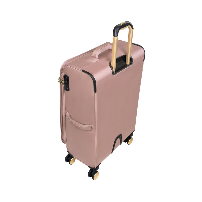 Glimmering 22" Softside Carry-On 8 Wheel Spinner (Mink Gold)