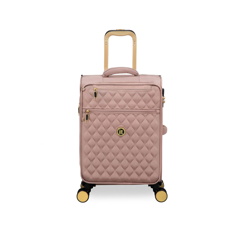 Glimmering 22" Softside Carry-On 8 Wheel Spinner (Mink Gold)