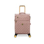 Glimmering 3 Piece Softside 8 Wheel Spinner Luggage Set (Mink Gold)