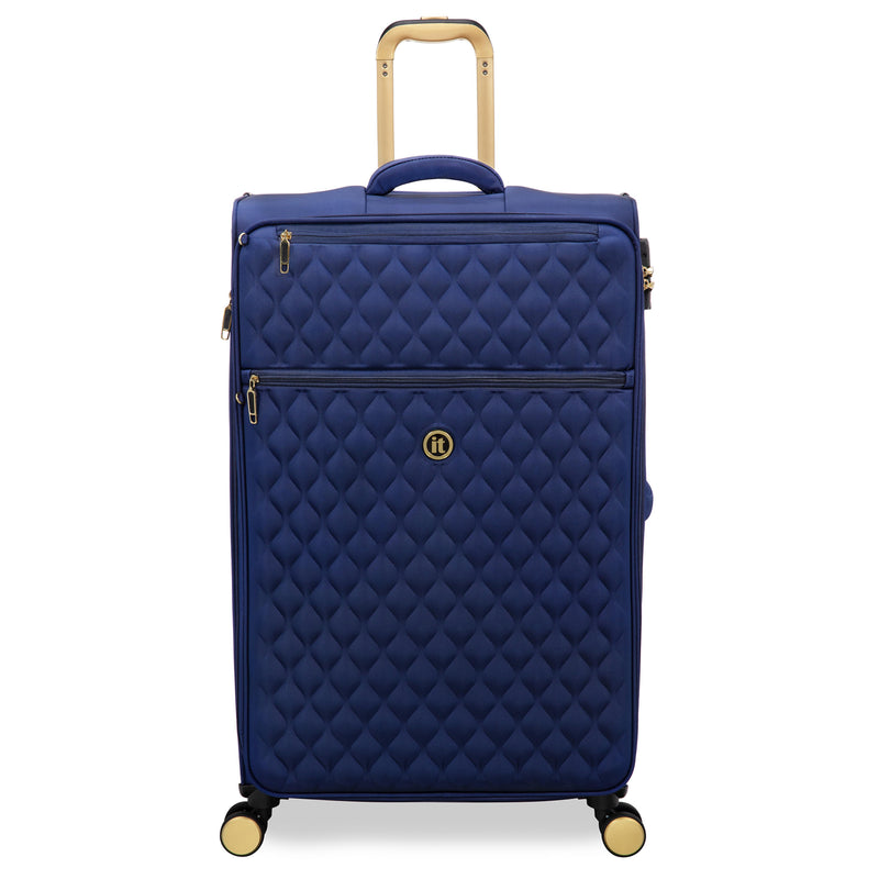 Glimmering 3 Piece Softside 8 Wheel Spinner Luggage Set (Ocean Cavern)