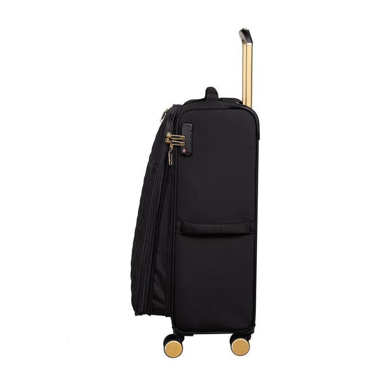 Glimmering 22" Softside Carry-On 8 Wheel Spinner (Black)