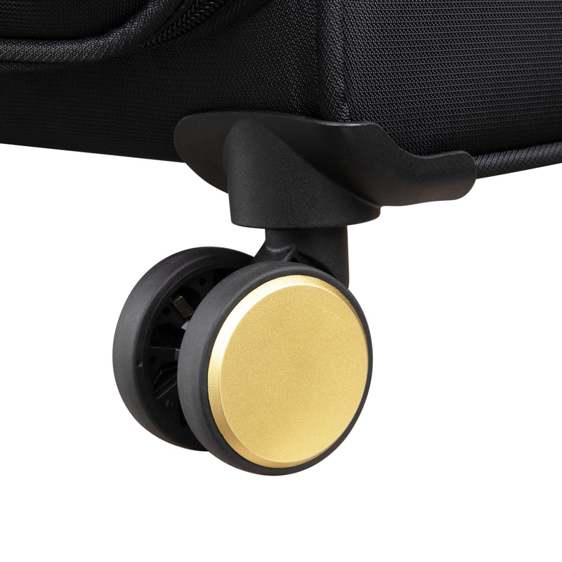 Glimmering 22" Softside Carry-On 8 Wheel Spinner (Black)