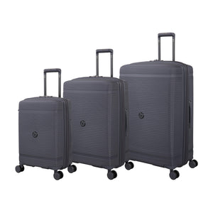 Unanimous 3 Piece Hardside 8 Wheel Expandable Spinner Set (Charcoal)