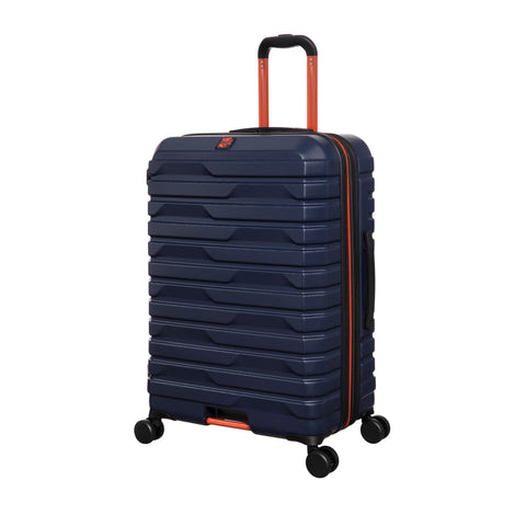 BRITBAG Causeway 28" Hardside Checked 8 Wheel Expandable Spinner (Navy Blazer)