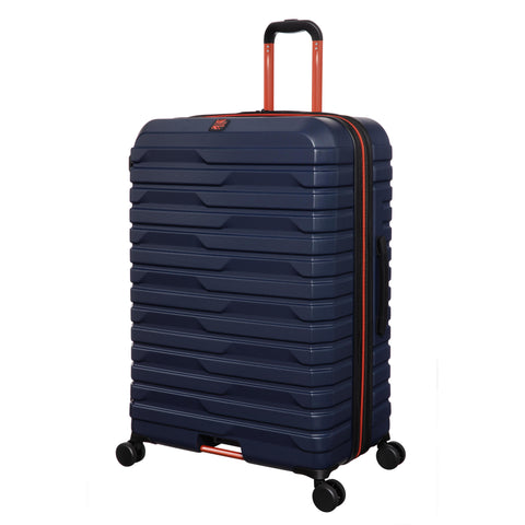 BRITBAG Causeway 32" Hardside Checked 8 Wheel Expandable Spinner (Navy Blazer)