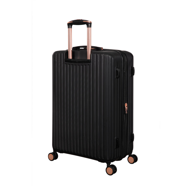 Luxuriant 27" Hardside Checked 8 Wheel Expandable Spinner (Black)