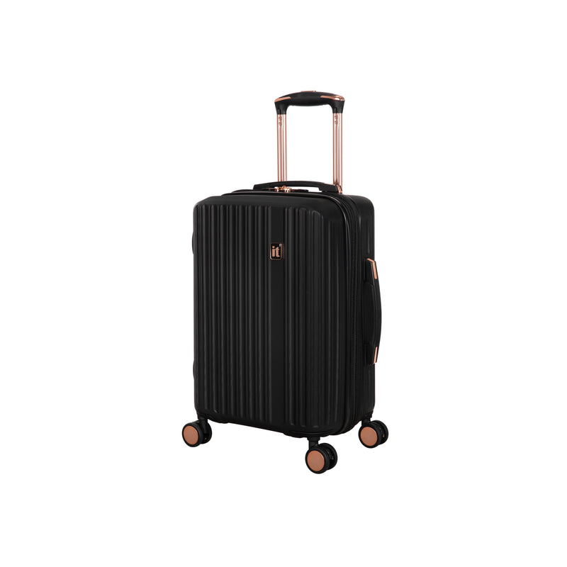 Luxuriant 21" Hardside Carry-On 8 Wheel Expandable Spinner (Black)