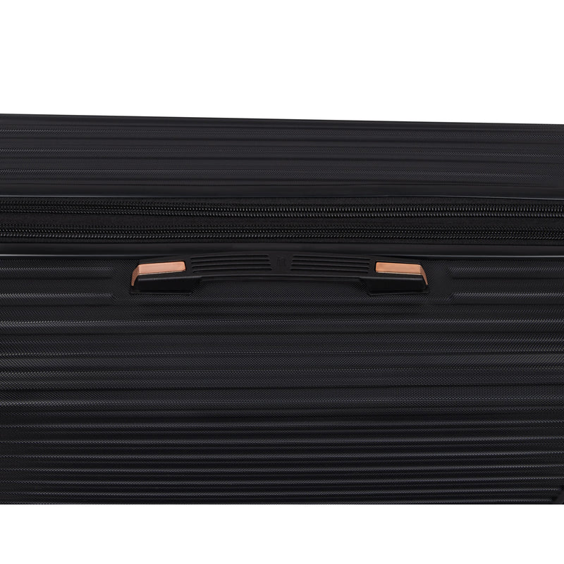 Luxuriant 27" Hardside Checked 8 Wheel Expandable Spinner (Black)