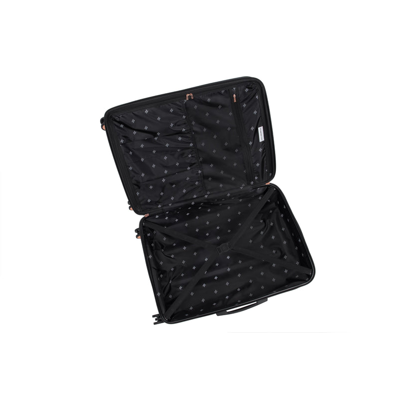 Luxuriant 27" Hardside Checked 8 Wheel Expandable Spinner (Black)