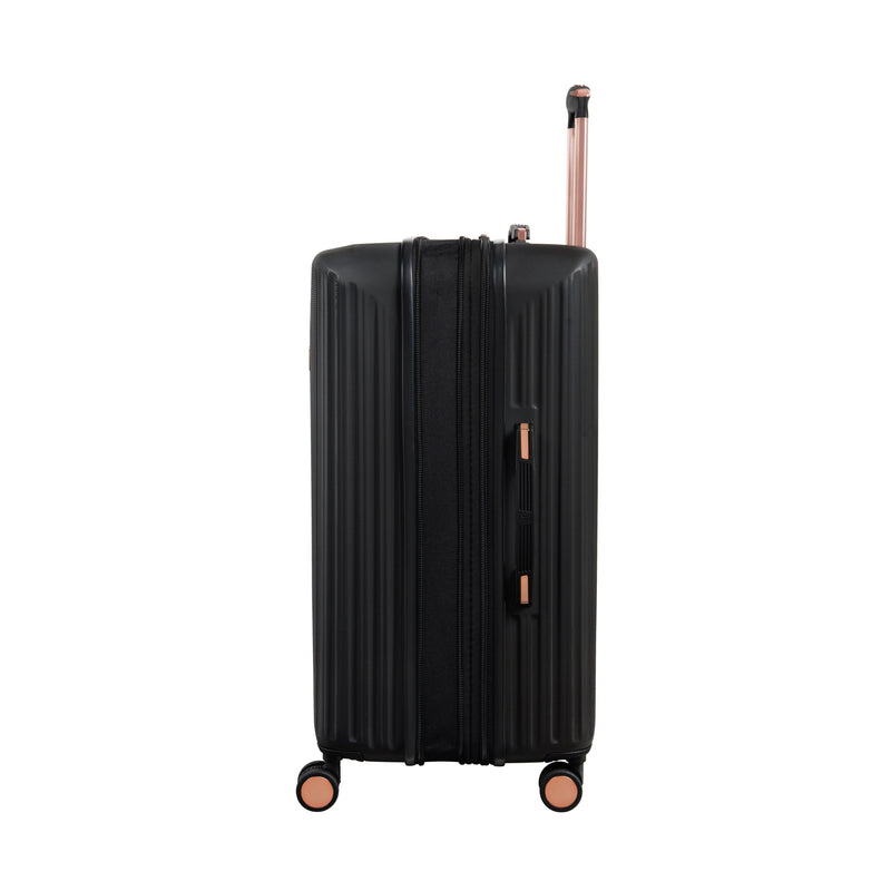 Luxuriant 27" Hardside Checked 8 Wheel Expandable Spinner (Black)