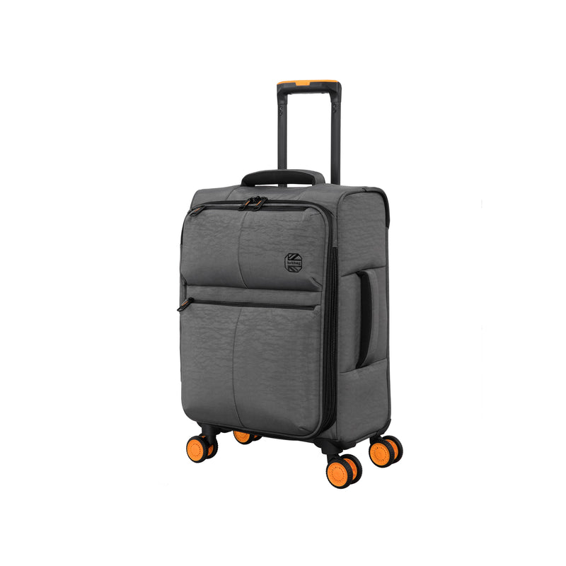 BRITBAG Sandbank 3 Piece Softside 8 Wheel Expandable Spinner Set (Charcoal)