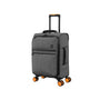 BRITBAG Sandbank 3 Piece Softside 8 Wheel Expandable Spinner Set (Charcoal)
