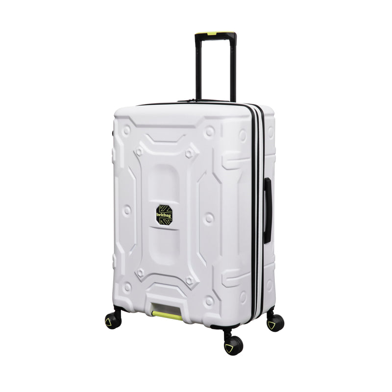 BRITBAG Tikal 3 Piece Hardside 8 Wheel Expandable Spinner Set (White)