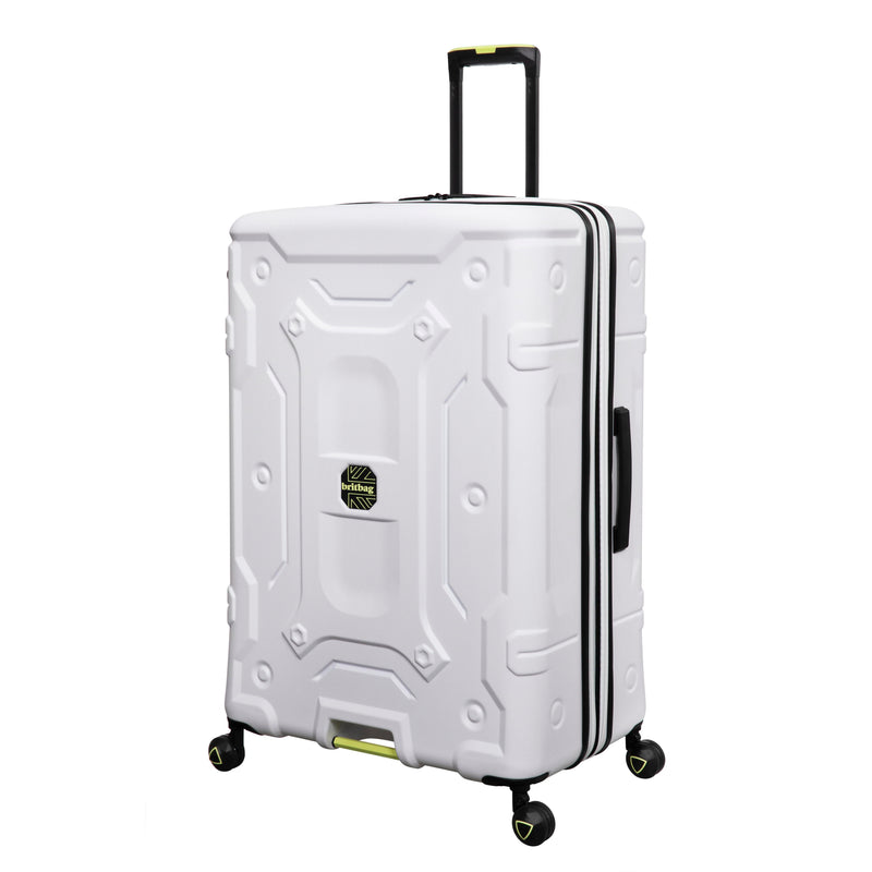 BRITBAG Tikal 3 Piece Hardside 8 Wheel Expandable Spinner Set (White)