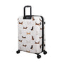 Sheen 31" Hardside Checked 8 Wheel Expandable Spinner (Cream Mini Dachshunds)
