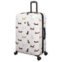 Sheen 31" Hardside Checked 8 Wheel Expandable Spinner (Cream Mini Dachshunds)