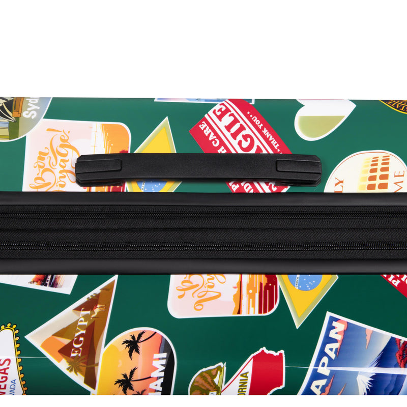 Sheen 2 Piece Hardside 8 Wheel Expandable Spinner Set (Travel Stickers)