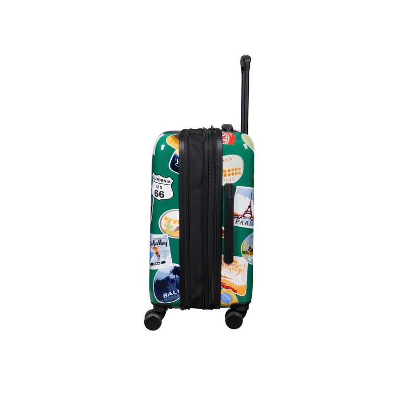 Sheen 2 Piece Hardside 8 Wheel Expandable Spinner Set (Travel Stickers)
