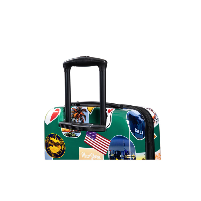 Sheen 2 Piece Hardside 8 Wheel Expandable Spinner Set (Travel Stickers)