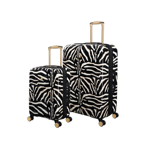 Sheen 2 Piece Hardside 8 Wheel Expandable Spinner Set (Zebra Gold Highlight)