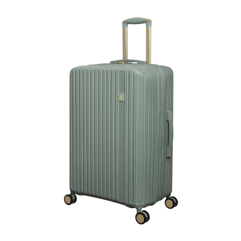 Luxuriant 27" Hardside Checked 8 Wheel Expandable Spinner (Iceberg Green)